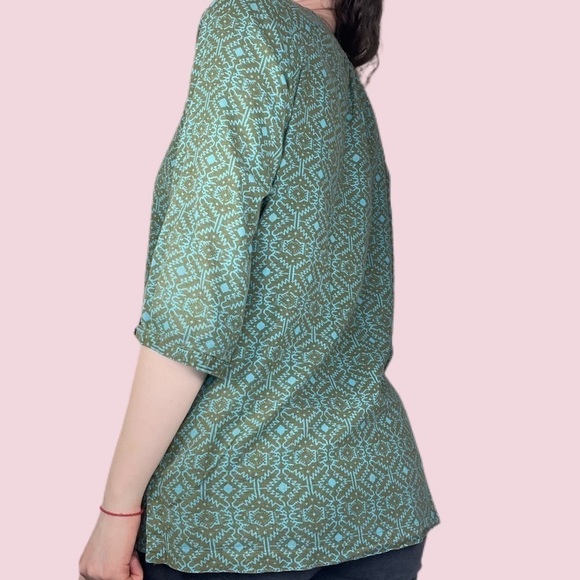 100% Cotton Eddie Bauer Boho Blouse - Picture 8 of 9
